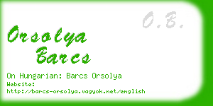 orsolya barcs business card